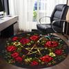 1pc Floral Star Decoration Chair Carpet for Office, Soft Comfortable Mat For Office, Living Room, Bedroom, Machine Washable Carpet yy251112044
