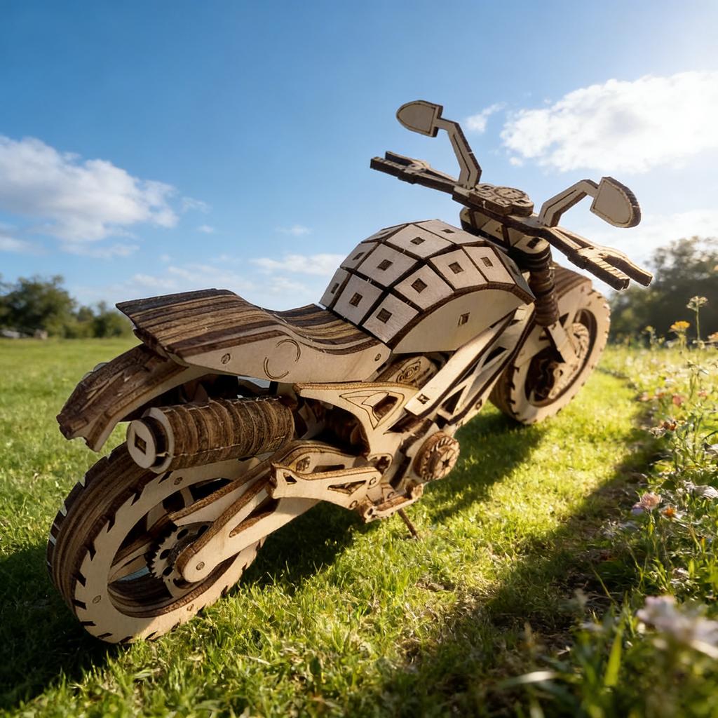 Wooden Motorcycle Toy Puzzle DO-IT-YOURSELF 3D Perfect Ideal for Learning Birthday Gifts Christmas Gifts Halloween Gifts