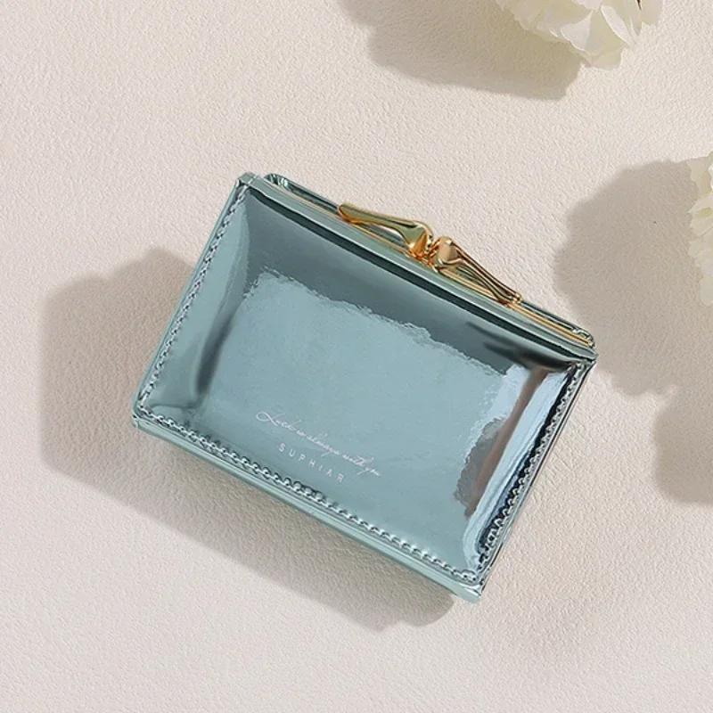 

Новые женские кошельки женские кошельки из искусственной кожи с коротким замком кошелек для женщин маленькая сумка для денег портмоне держатель для карт клатч синий