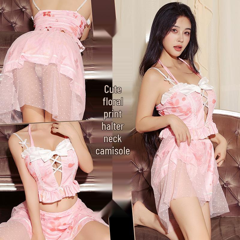 Jiuli Qingchuan Kawaii Sexy Nightgown and Home Wear Set Pajamas