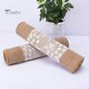 Linen Table Runner Lace Burlap Runner, Rustic Natural Jute Farmhouse Textured Hessian Tablecloths for Vintage Country Wedding Birthday Thanksgiving