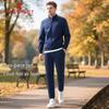 MONTAGUT Men's Casual Stand Collar Tracksuit Set