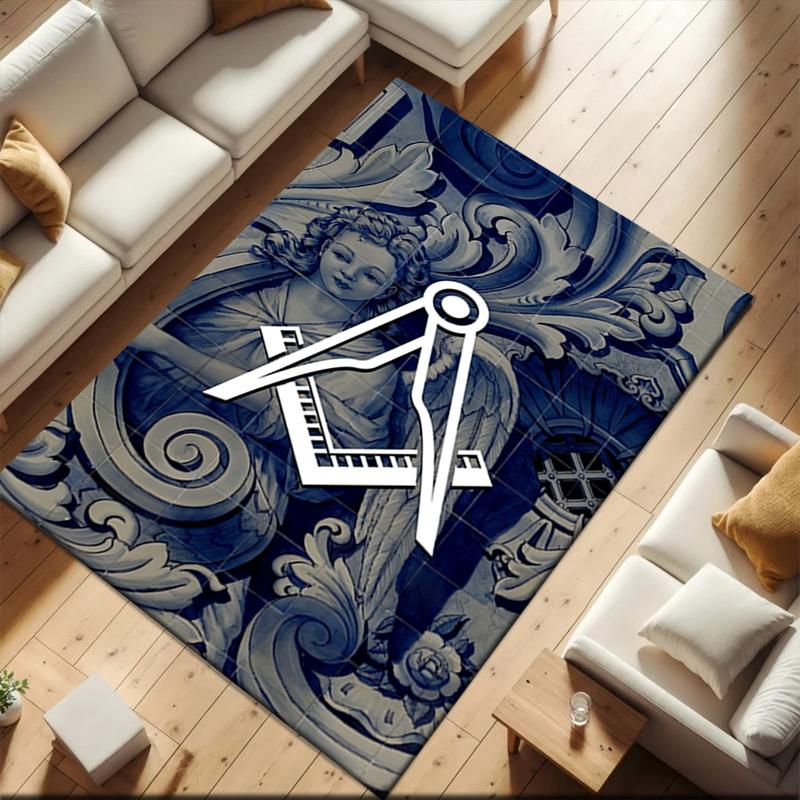 2026 New Style Recognized Freemasonry Carpet Rug for Living Room Bedroom Home Sofa Decoration,Kids play Non-slip Floor Mat