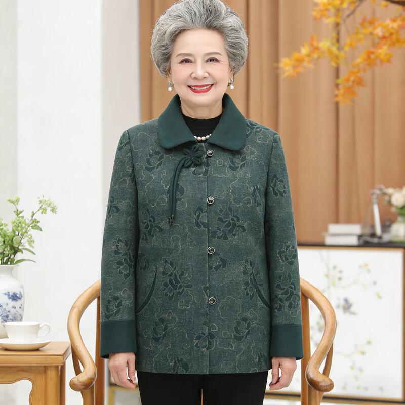 Elegant Floral Spring Jacket for Elderly Women
