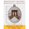 Brooklyn Bridge Snow New York Ornament - NYC Holiday Collectible, Double-Sided Brass with Glitter and Epoxy, Gift-Boxed, 2.5 x 3 Inch by ArtMalore