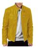 Southern winter warm button fashion domineering locomotive men's multi-pocket PU jacket stand-up neck zipper cardigan leather jacket