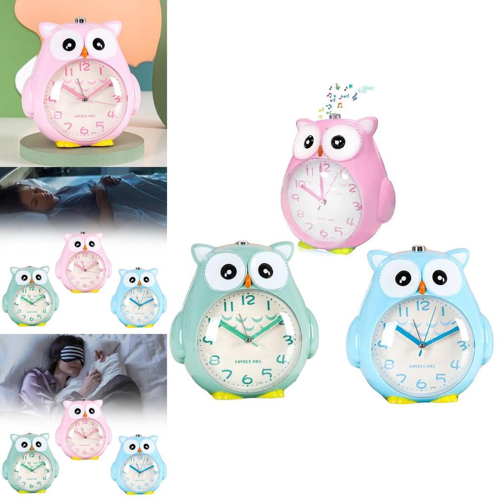 Owl Cartoon Silent Night Light With Talking Childrens Alarm Clock For Bedroom Decor