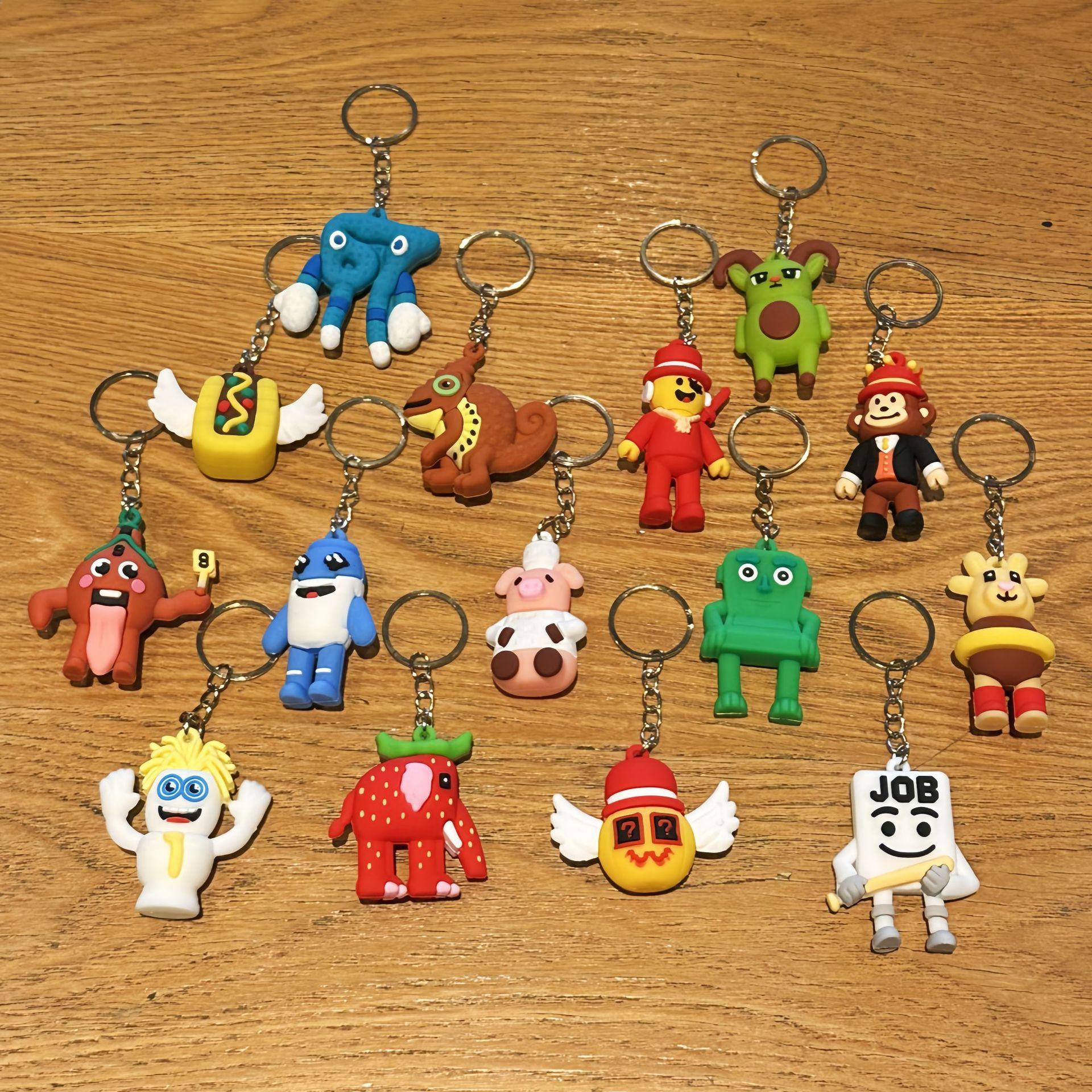 Chic Studio Unisex Blue 2026 Anime Steal A Brainrot 67 Sahur Keychain Cute No. 67 Keychain Pendant Game Surrounding No. 67 Toys Birthday Gifts