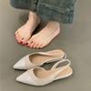 Fashion 2025Summer Pointed Toe Women's Flats Sandals Fashion Shallow Slip On Singbacks Mules Party Dress Shoes for Ladies