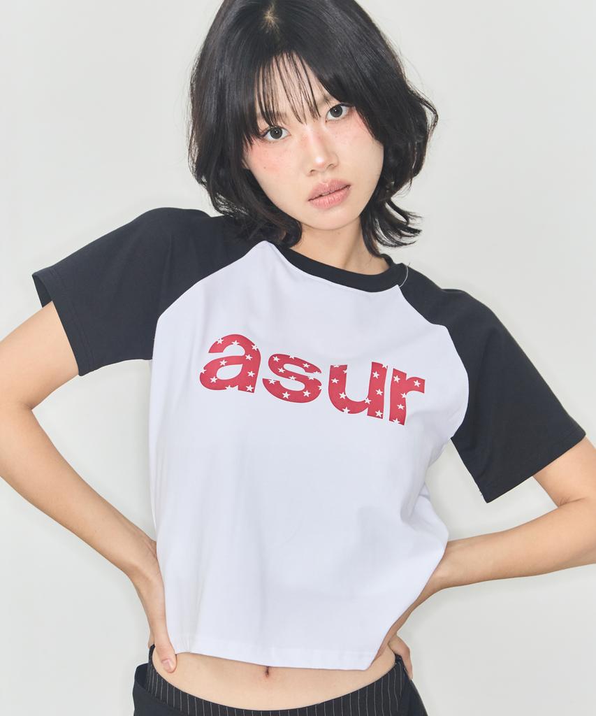 Aejeuyua Logo Raglan T-Shirt White