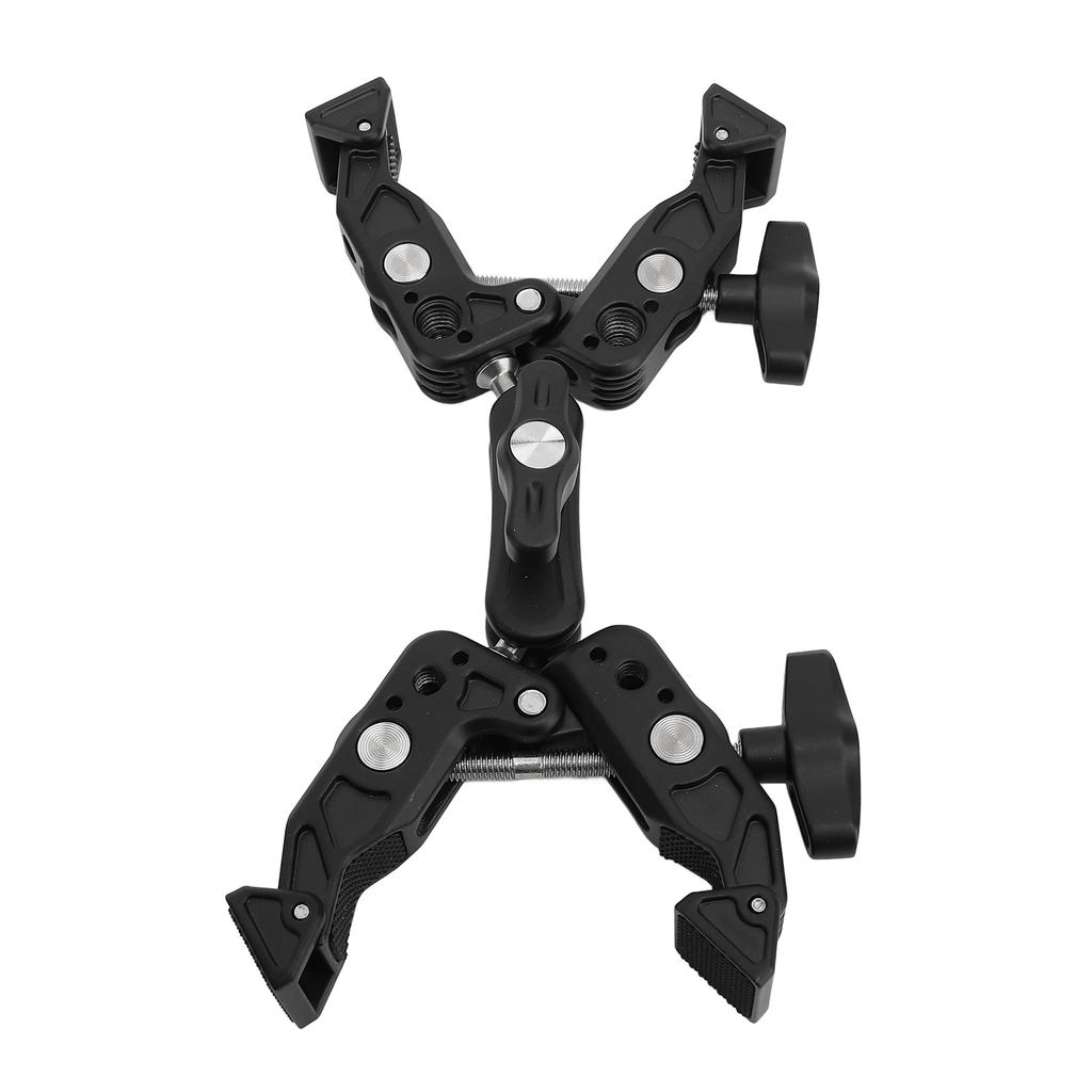 Double Super Clamp Camera Mount Aluminum Alloy Camera Mount Ball Head Clamp Adapter with 1 4 3 8 Inch Interface for