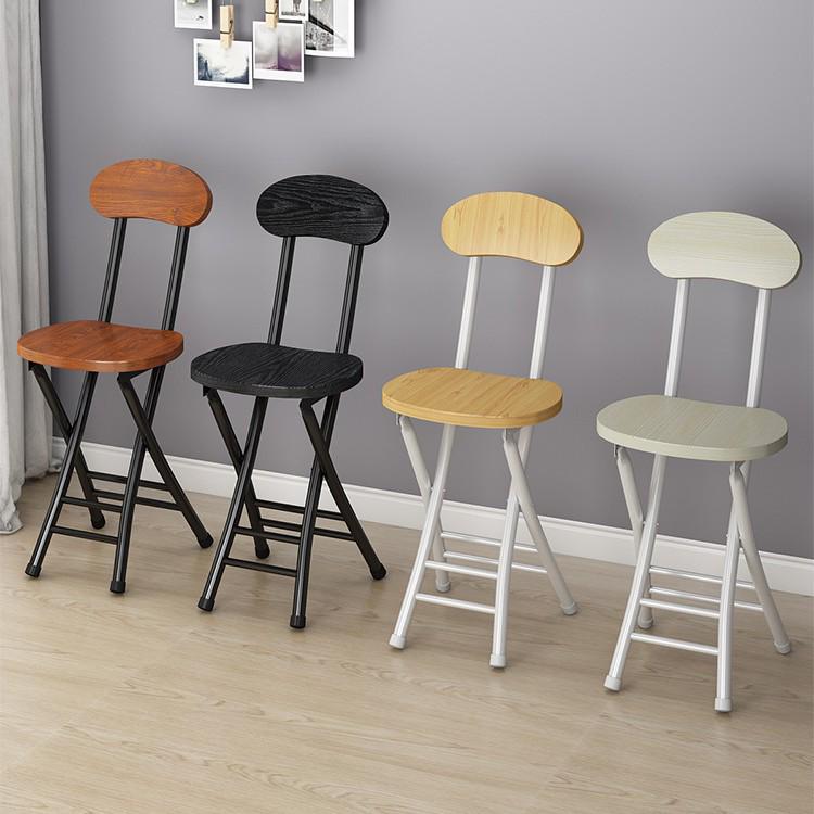 Portable Folding Dining & Leisure Chair with Backrest - Adult Indoor/Outdoor Round & Tall Stool