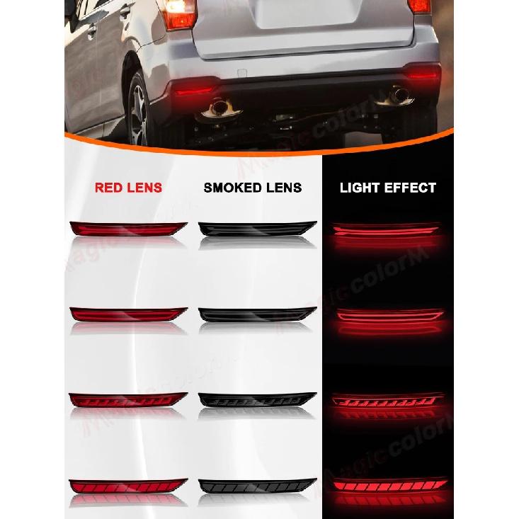 For Subaru Forester 2008 2009 2010 2011 2012 2013 2014 2015 2016 2017 LED Rear Bumper Reflector Lights Dynamic Turn Signal Brake