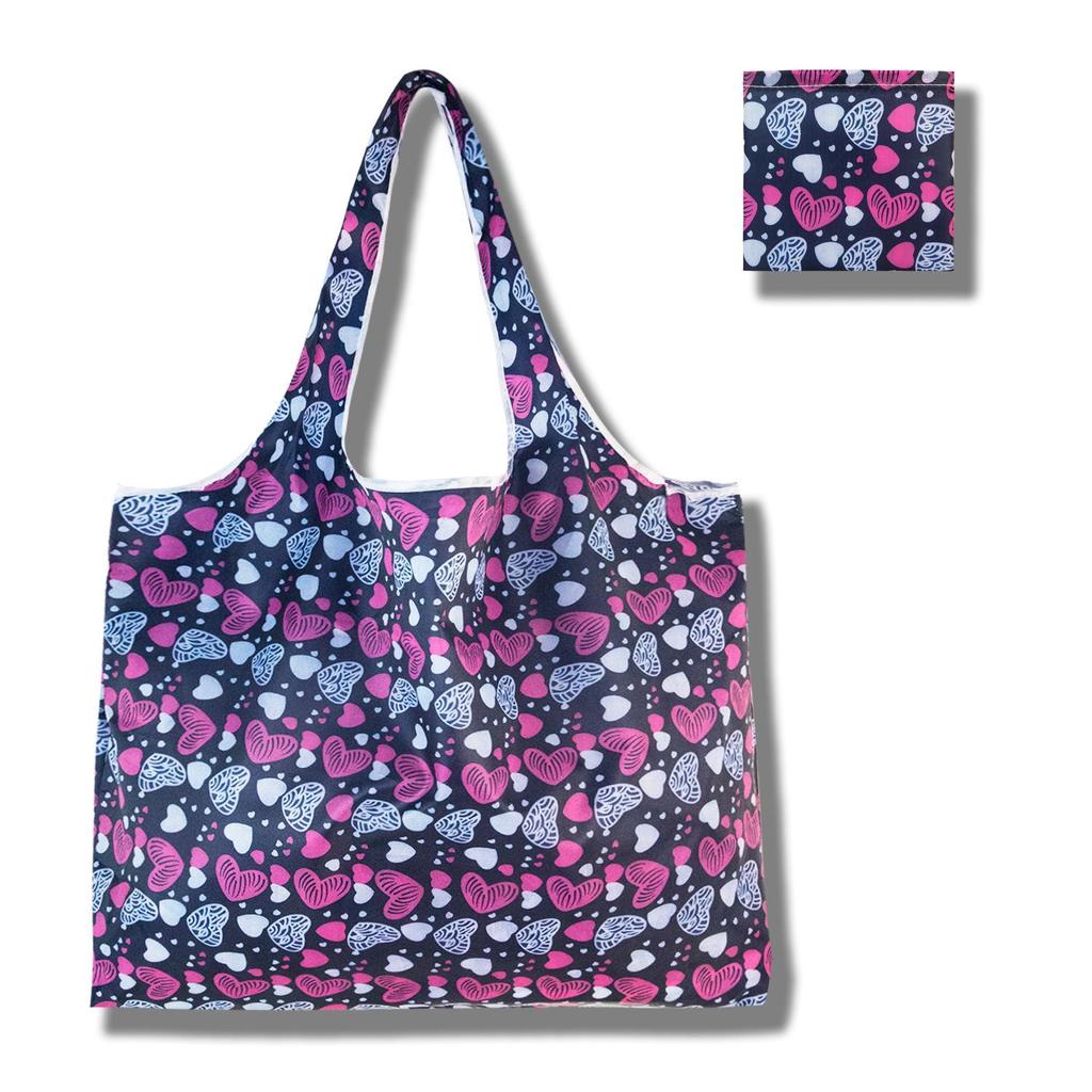 Eco-Friendly Large Capacity Foldable Tote Bag - Creative, Portable, Printed, and In Stock