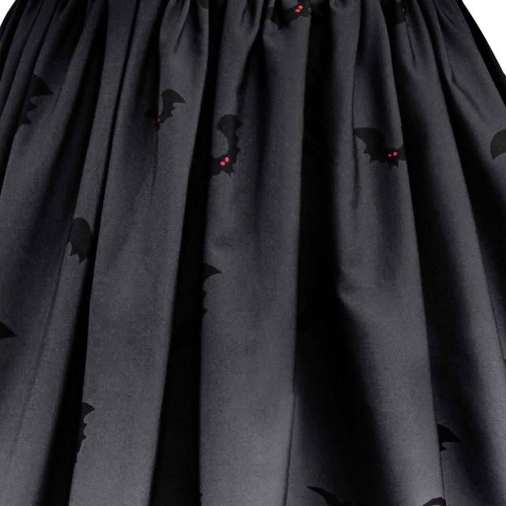 Women Short Sleeve Halloween Retro Lace Vintage Dress A Line  Swing Dress