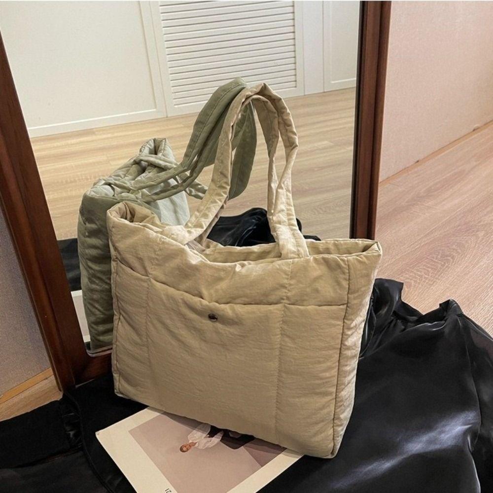 Fashion Puffer Shoulder Bag Large Capacity Women Cloud Tote Bag Lady Laptop Handbags  Daily Commute