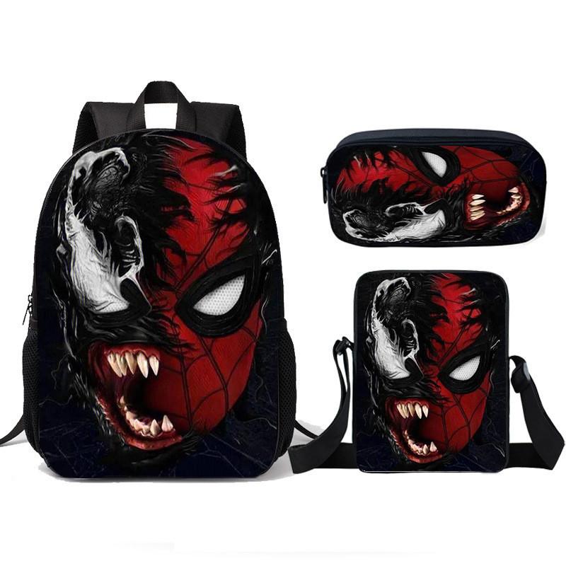 Venom Kids School Backpack Lunch Bag Pencil Case Threepiece Set For Children