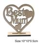 Sign Ornament Love Heart Hollow Out Wooden Slice Best Mum Happy Mothers Day Gift Wood DIY Crafts