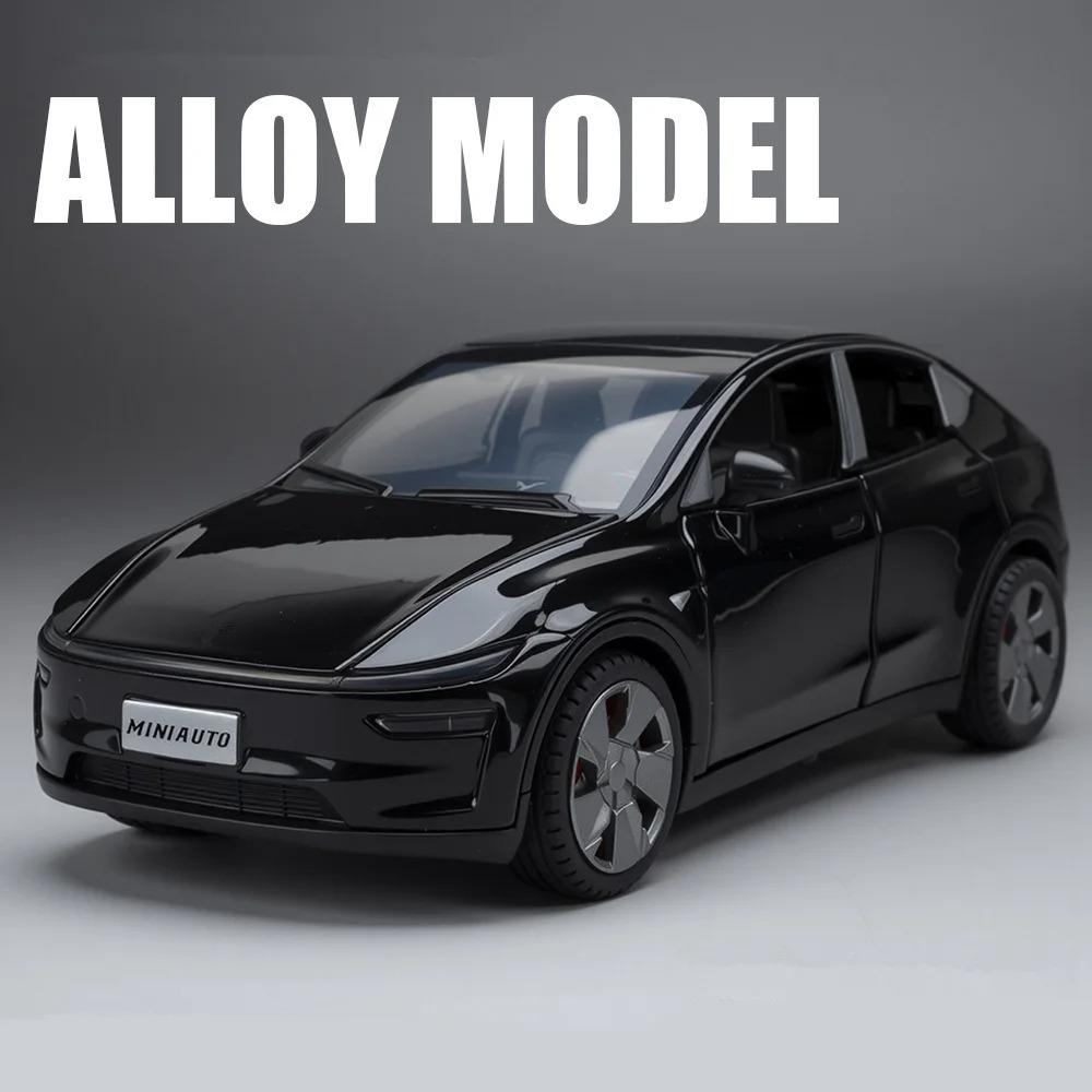 1/32 Tesla Model Y 2026 SUV Alloy Car Model Diecasts Metal New Energy Vehicles Car Model High Simulation Sound and Light Kids Toy Gift