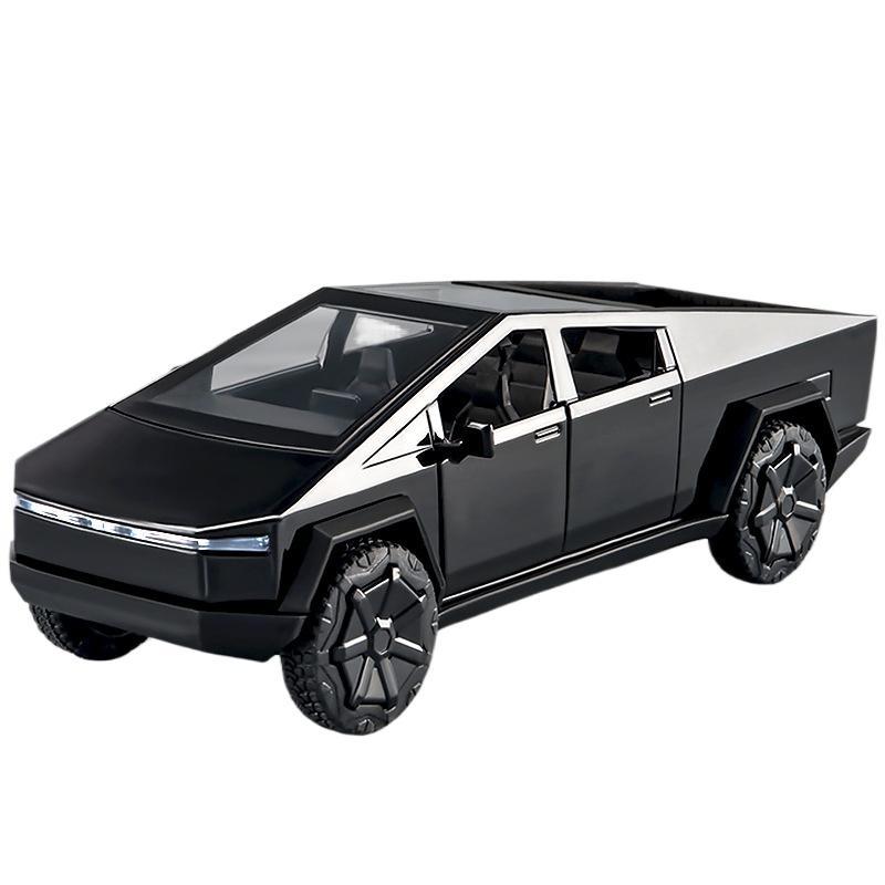 

1/32 масштаб Tesla Truck Alloy Simulation Cyber IronToy Модель игрушечного автомобиля Diecasts Транспортные средства Пикап Украшение автомобиля Мужчина Ребенок Мальчики Игрушки Рождественские подарки чёрный