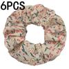 6pcs/lot Hair Scrunchies Bands Scrunchy Ties Ropes Ponytail Holder for Women Accessories Fabric Headwear Ditsy Floral Sweet Cute