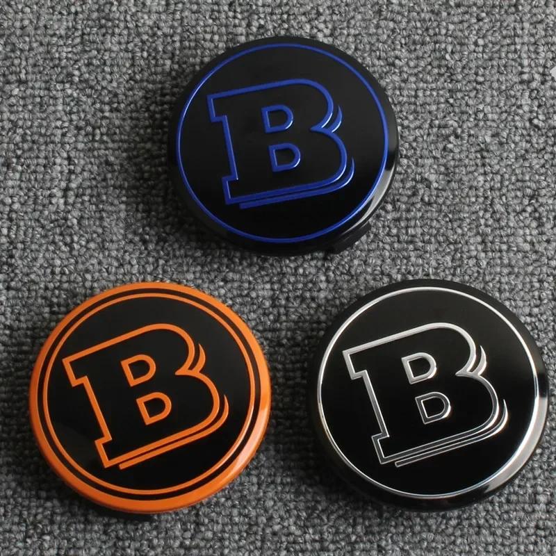 4Pcs 75mm Brabus Logo Car Emblem Wheel Center Hub Cap Accessories AMG Apple  For Mercedes Benz W204 GLA GLC CLA W205 W203 W206