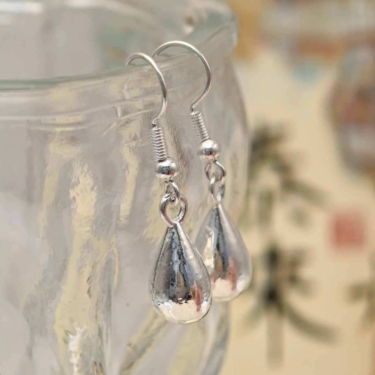 Silver-Plated Elegant Water Drop Stud Earrings - 2025 Ear Cuff High-End Jewelry