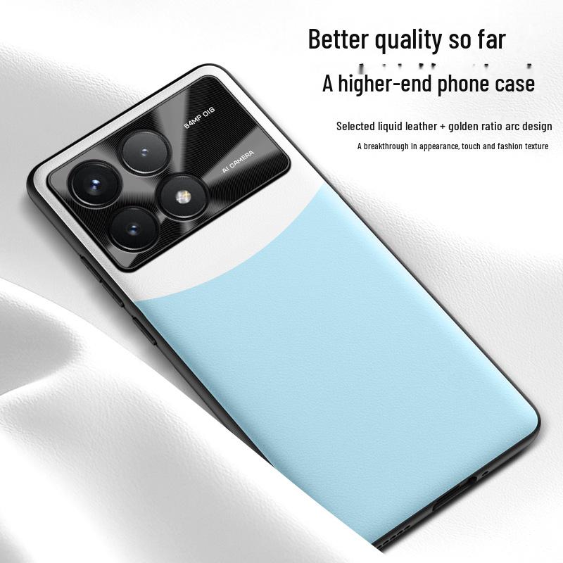 Redmi K70e Liquid Leather Case - Anti-Fall & Anti-Fouling Cover