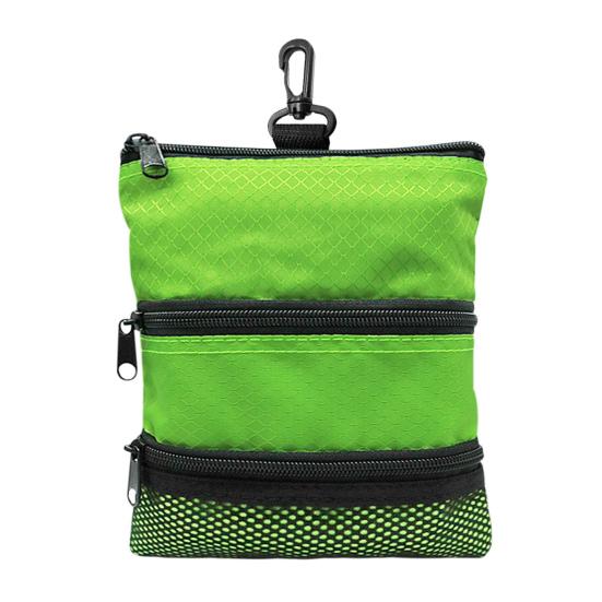 Golf Ball Bag with Waist Clip 3 Pockets Waterproof Nylon Golf Ball Tee Tools Accessories Organizer Pouch Holder Men Women Golf Enthusiasts Gift
