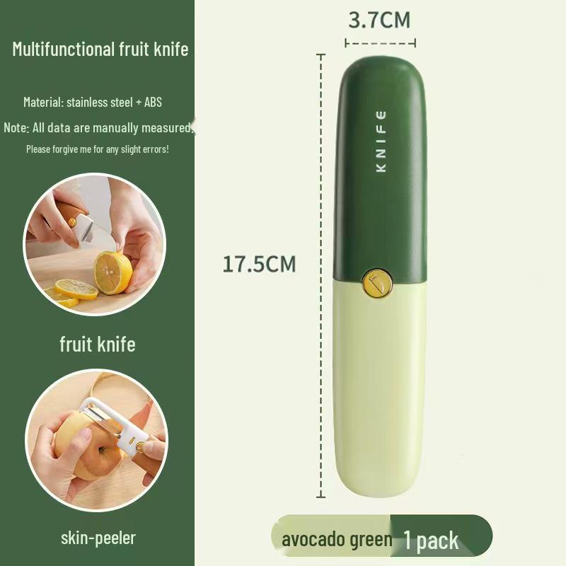 2-in-1 Portable Fruit Knife & Peeler for Dorm, Office, or Home