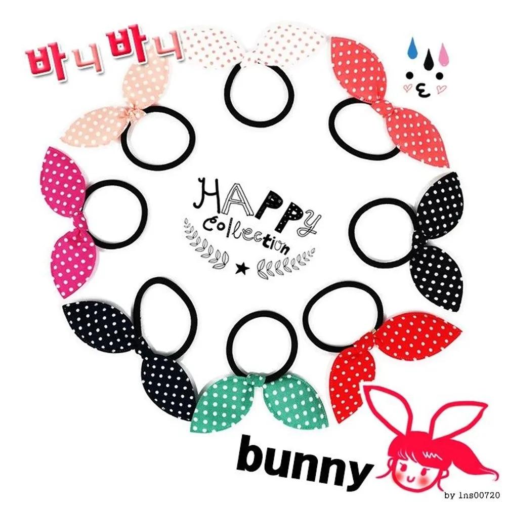 100-Piece Set of Rabbit Ear Hair Ties Hair Accessories Leopard Print Bunny (100 pieces)