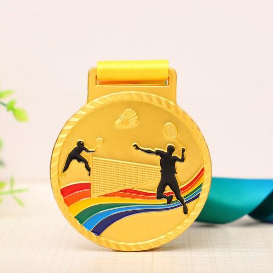 Kreative Trophäe aus Druckguss mit Gurtband, verschleißfeste Ehrenmedaille für Radfahren und Laufen zum Gedenken an Wettkämpfe