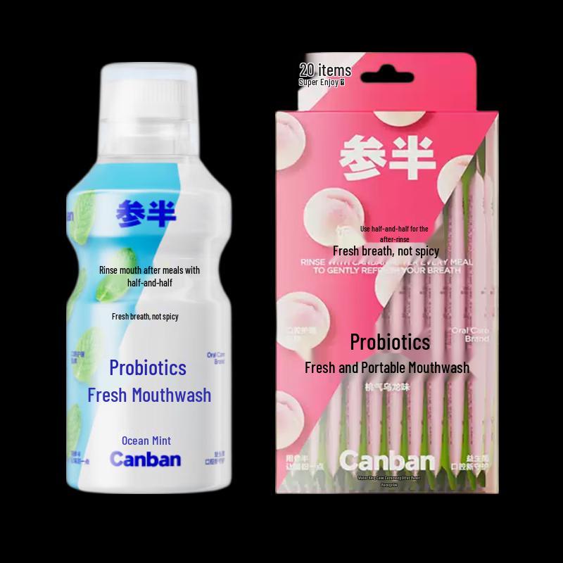 Sanban Probiotic Mouthwash & Breath Strips Set