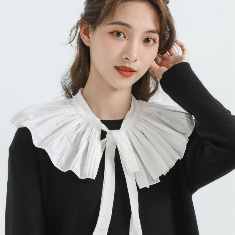 Lapel Fake Collar Shawls Vintage Detachable Shirt Collar for Women Blouse Sweater False Collar Shoulder Wraps Neckwear Ties