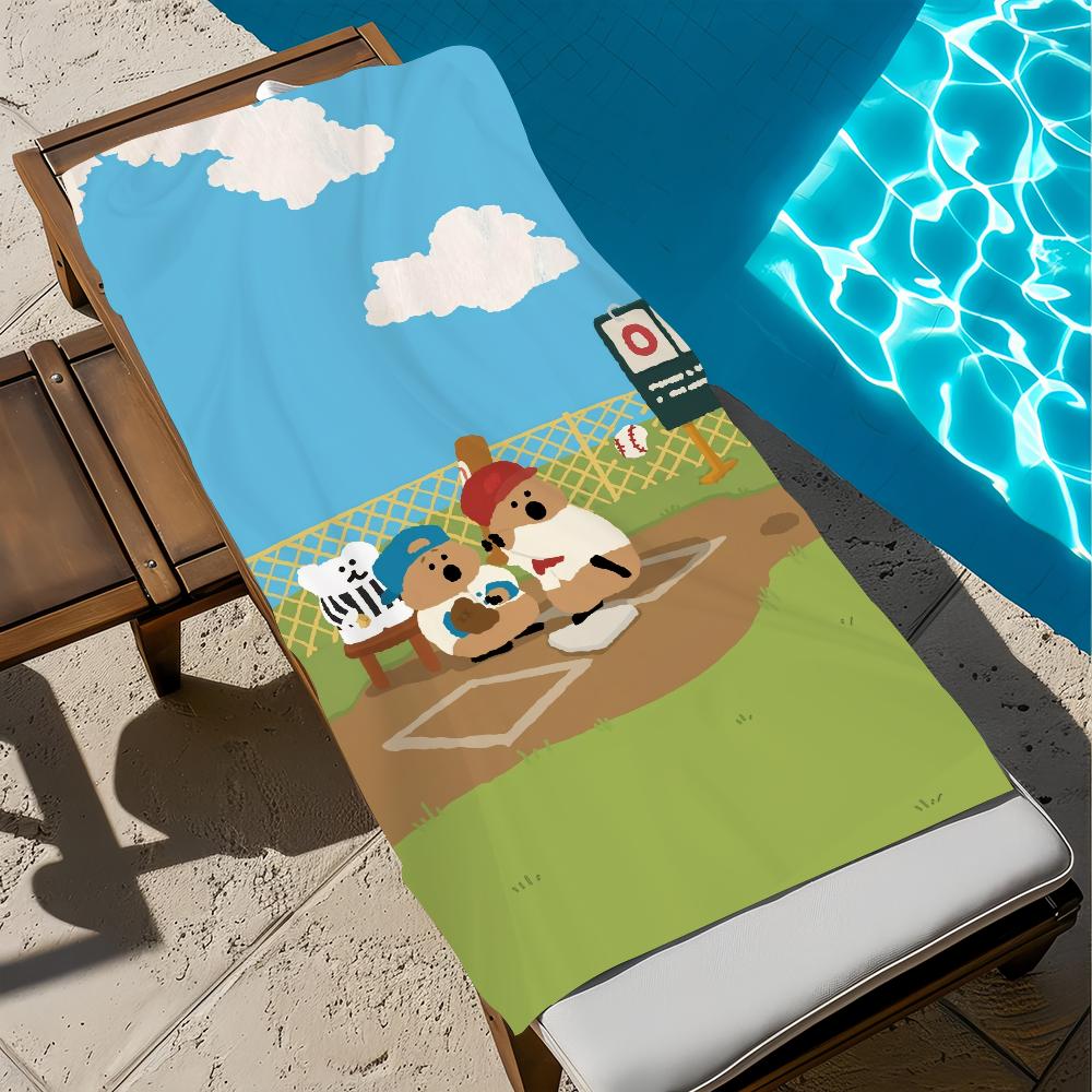 D-Dinotaeng-g CUTE CARTOON Towel Beach Quick Dry Soft Pool Towels Gift for Travel Gym Shower Camping Sports