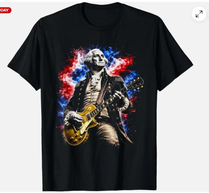 George Washington Playing Guitar Unisex T-Shirt