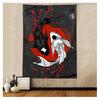 Japanese Koi Fish Sakura Tapestry Yin Yang  Wall Hanging For Bedroom Living Room Decor