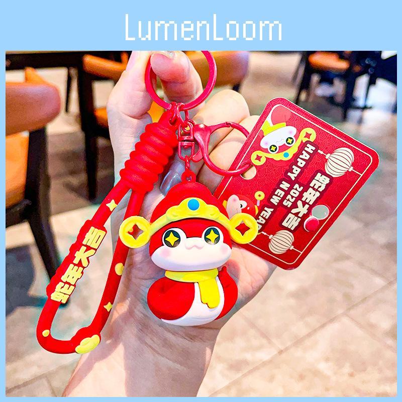 Keychain Adorable Cartoon Featuring Charming Little Snake Design For Couples And Gifts