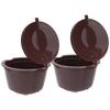 2pcs Reusable Coffee Capsule Filter ABS Coffee Filter Cup Home Office Cafe Accessories