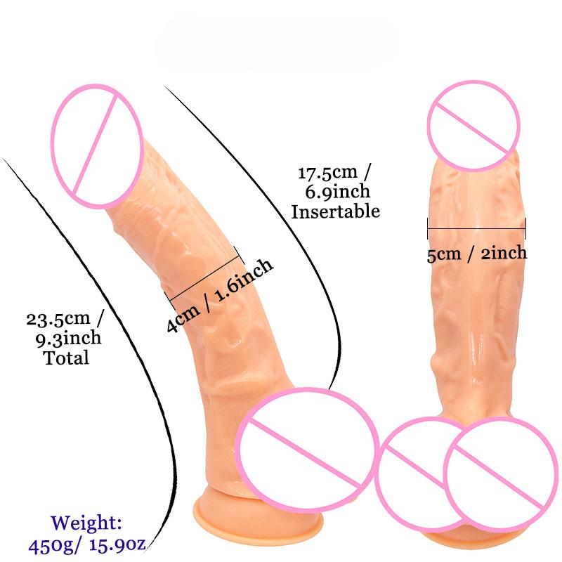 Mushroom Head Dildo Curved Upward Pvc Dildo Thick Dildo Male Female Masturbation Adult Sex Toys