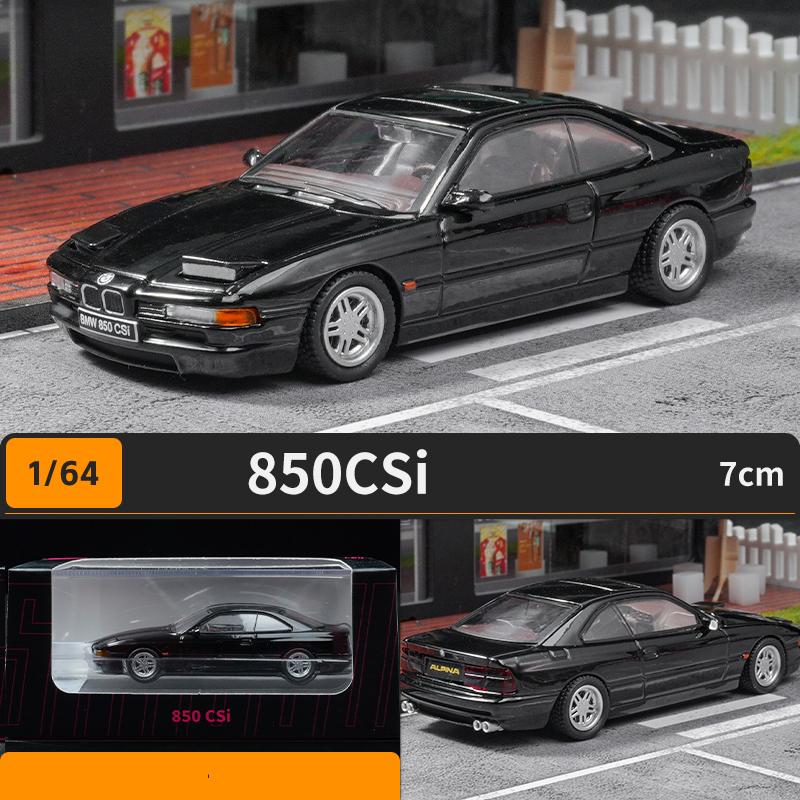 

1/64 BMW 850 CSi литой автомобиль игрушечные машинки модель автомобиля миниатюрная масштабная модель автомобиля для детей чёрный