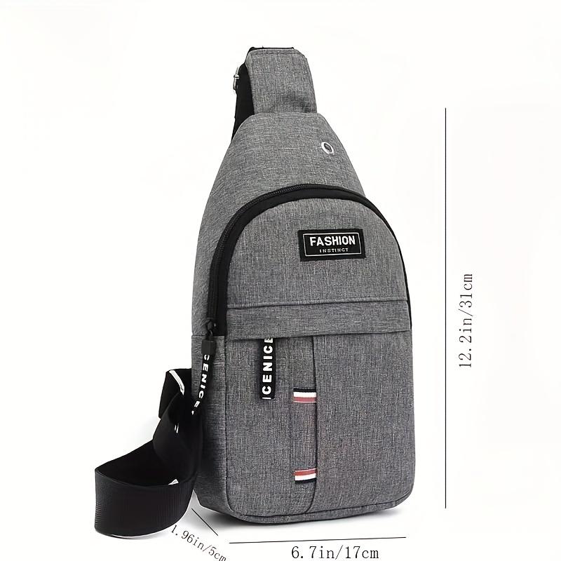 Men's Casual Outdoor Chest Bag Mountaineering Cycling Shoulder Bag Waterproof Sports Small Messenger Bag