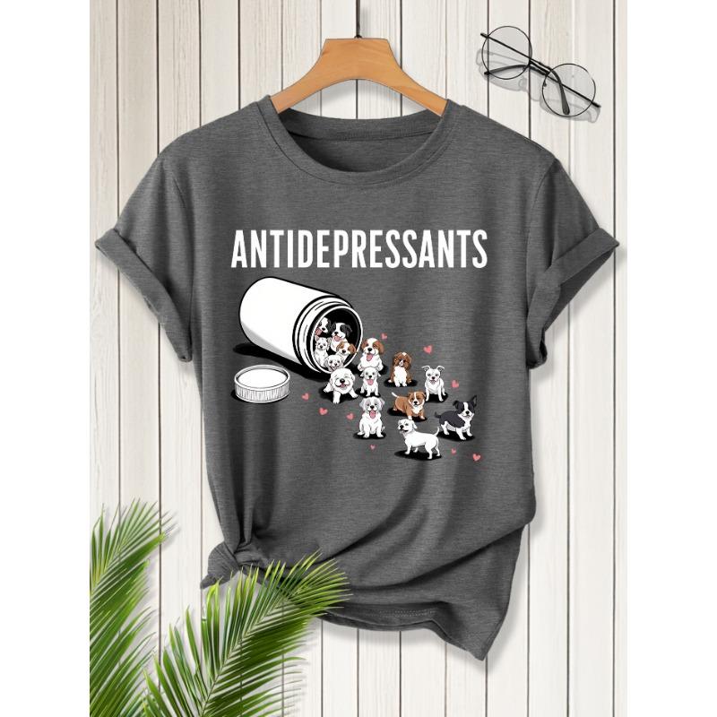 Women s Elegant Short Sleeve Printed Round Neck T-Shirt S