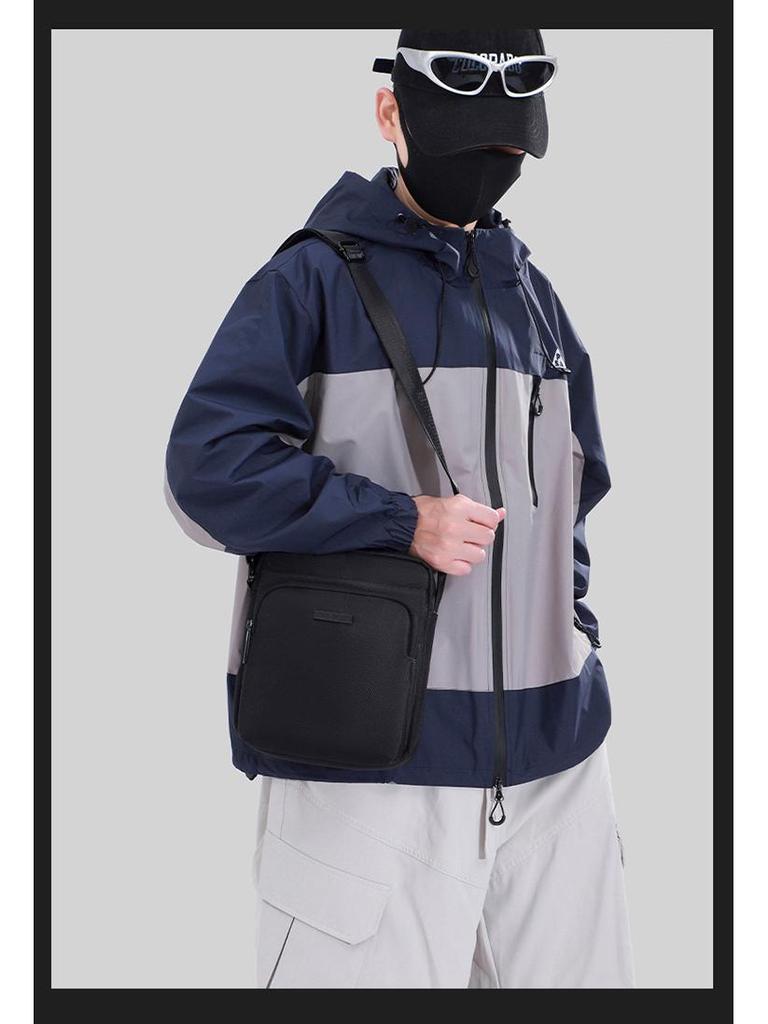 Japanese Style Men's Lightweight Minimalist Crossbody Bag - Trendy, Large Capacity Multi-compartment Niche Shoulder Bag