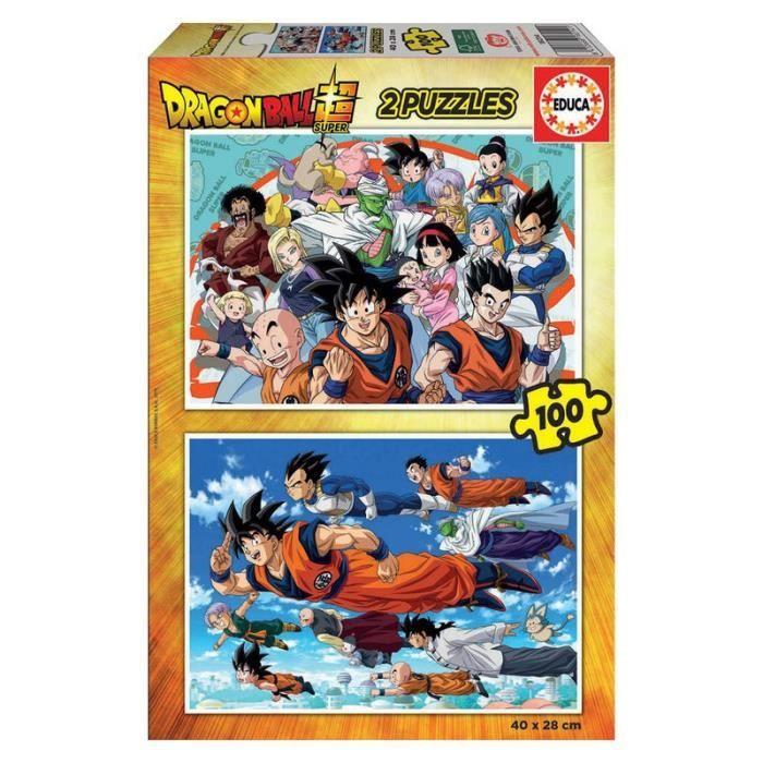 Puzzle Dragon Ball - EDUCA - 2x100 Pièces - Thème Dessins Animés Et BD