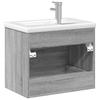 Bathroom Vanity Unit with Built In Basin Grey Sonoma Oak