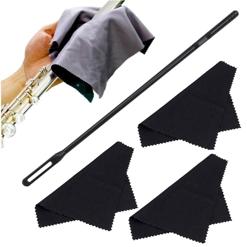 Flute Cleaning Kits, Flute Cleaning Cloth, Flute Cleaning Rod Cleaning Rag Flute Cleaning Swab Flute Cleaner Supplies