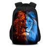 lion Double layer Backpack Durable, Trendy, Versatile, Large Capacity Cartoon School Boy and Girl Birthday Best Gift