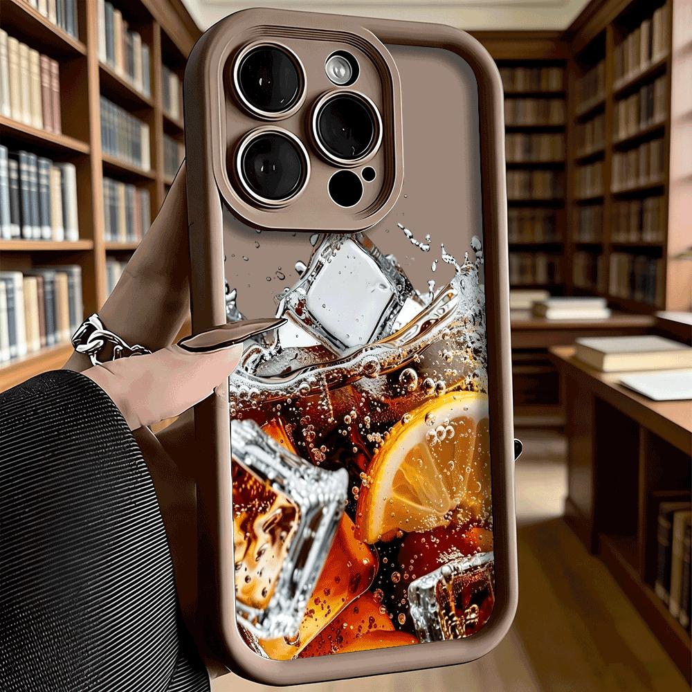Cola with Ice and Lemon Phone Case for iPhone 17 16 15 14 13 12 11 Pro Max Plus Anti Scratch, Gel Flexible Protective