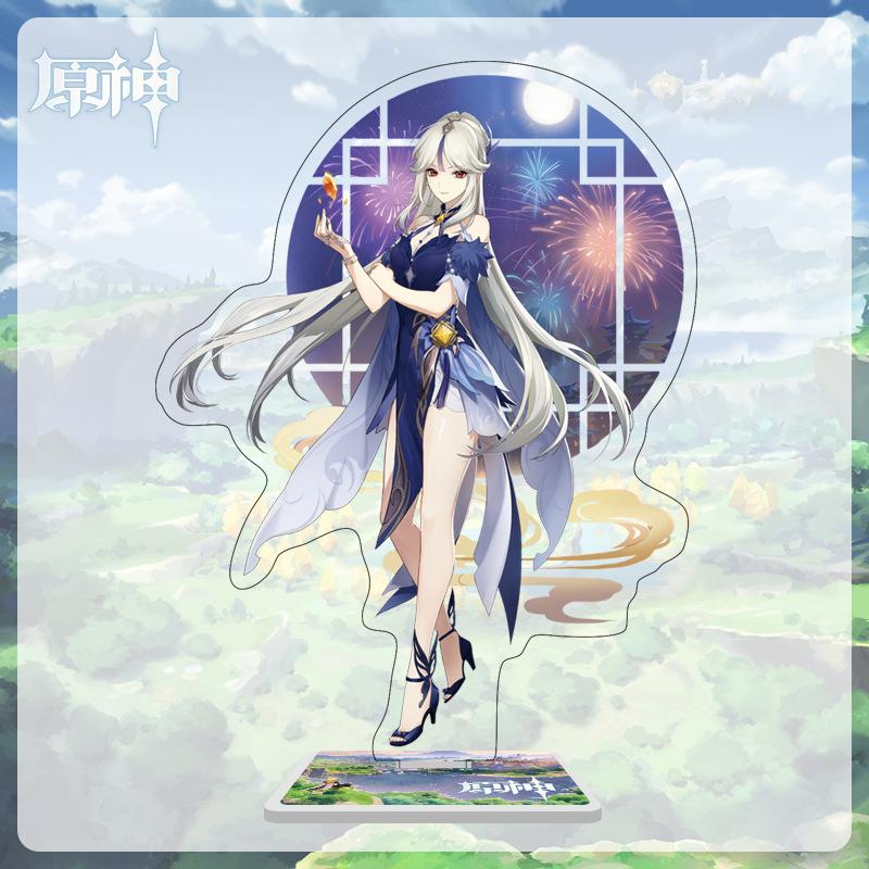 16cm Height  Acrylic Large Stand-up Display Featuring Characters From Mondstadt, Liyue, and Inazuma In Genshin Impact